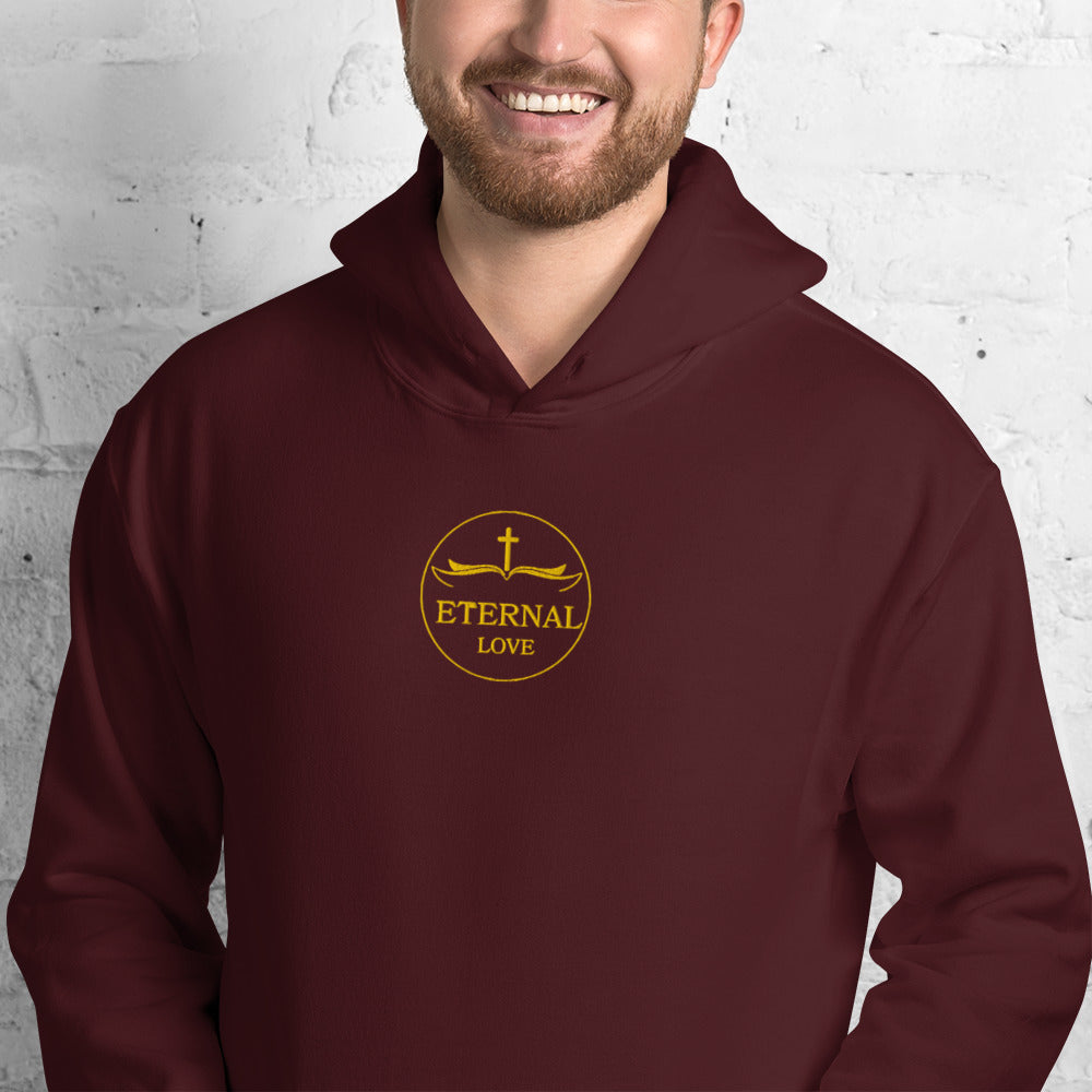 Christian Comfort Hoodie in Burgundy - Faith-Based Essential Wear