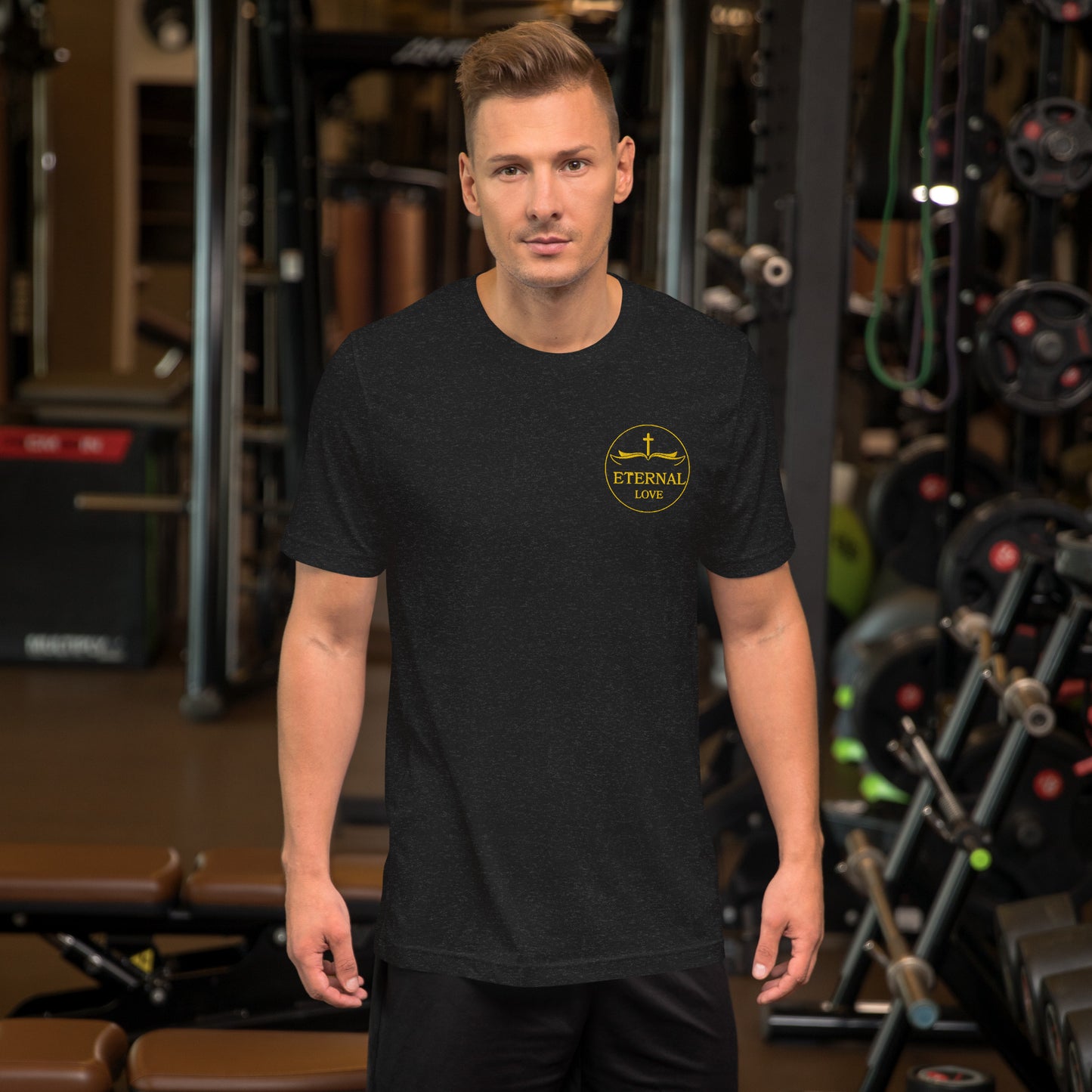 Christian T-Shirt in Black/Green/Yellow - Faith-Based Essential Wear