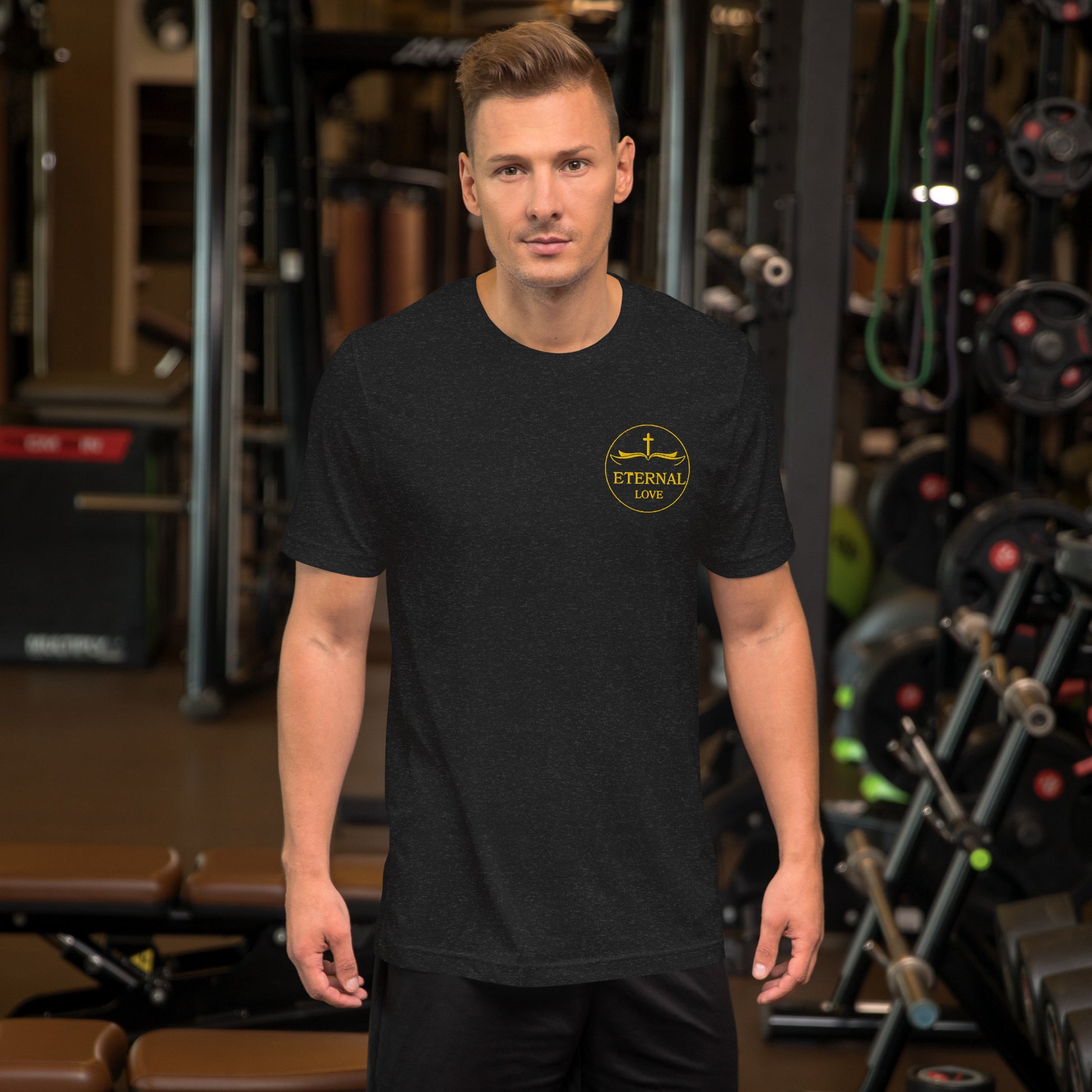 Christian T-Shirt in Black/Green/Yellow - Faith-Based Essential Wear