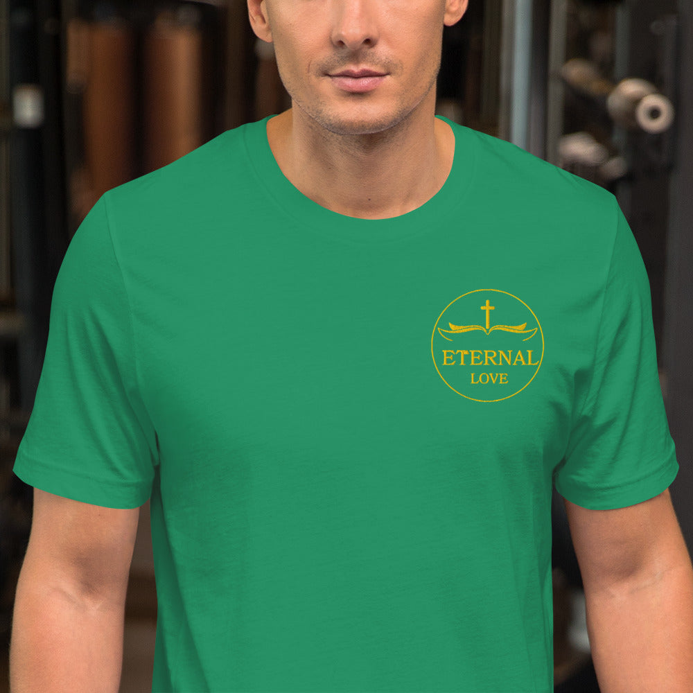 Christian T-Shirt in Black/Green/Yellow - Faith-Based Essential Wear